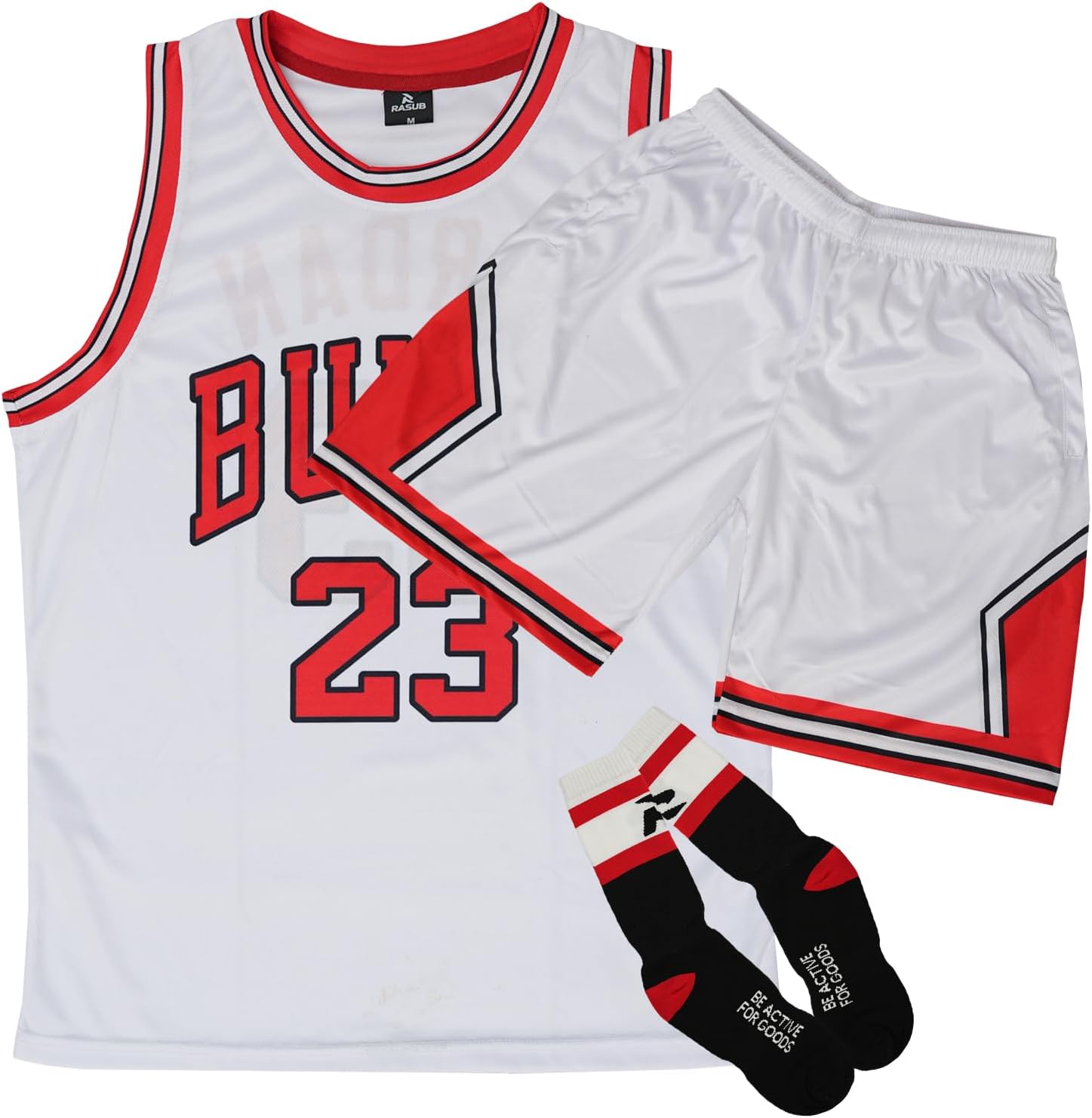 Adult Basketball Jersey 3 Piece Kit Sleeveless Mens Fan Jersey Athletic Mesh Top Sports Outfit - Image 9