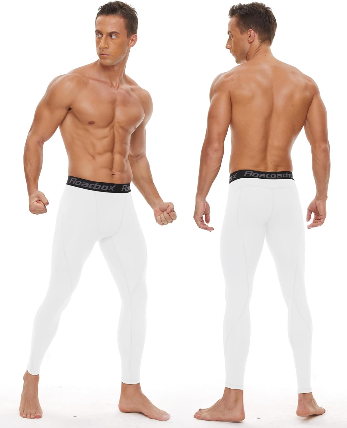 Roadbox Men’s Compression Pants Running Tights, Performance Sports Workout Leggings, Athletic Base Layer for Gym Basketball - Image 2