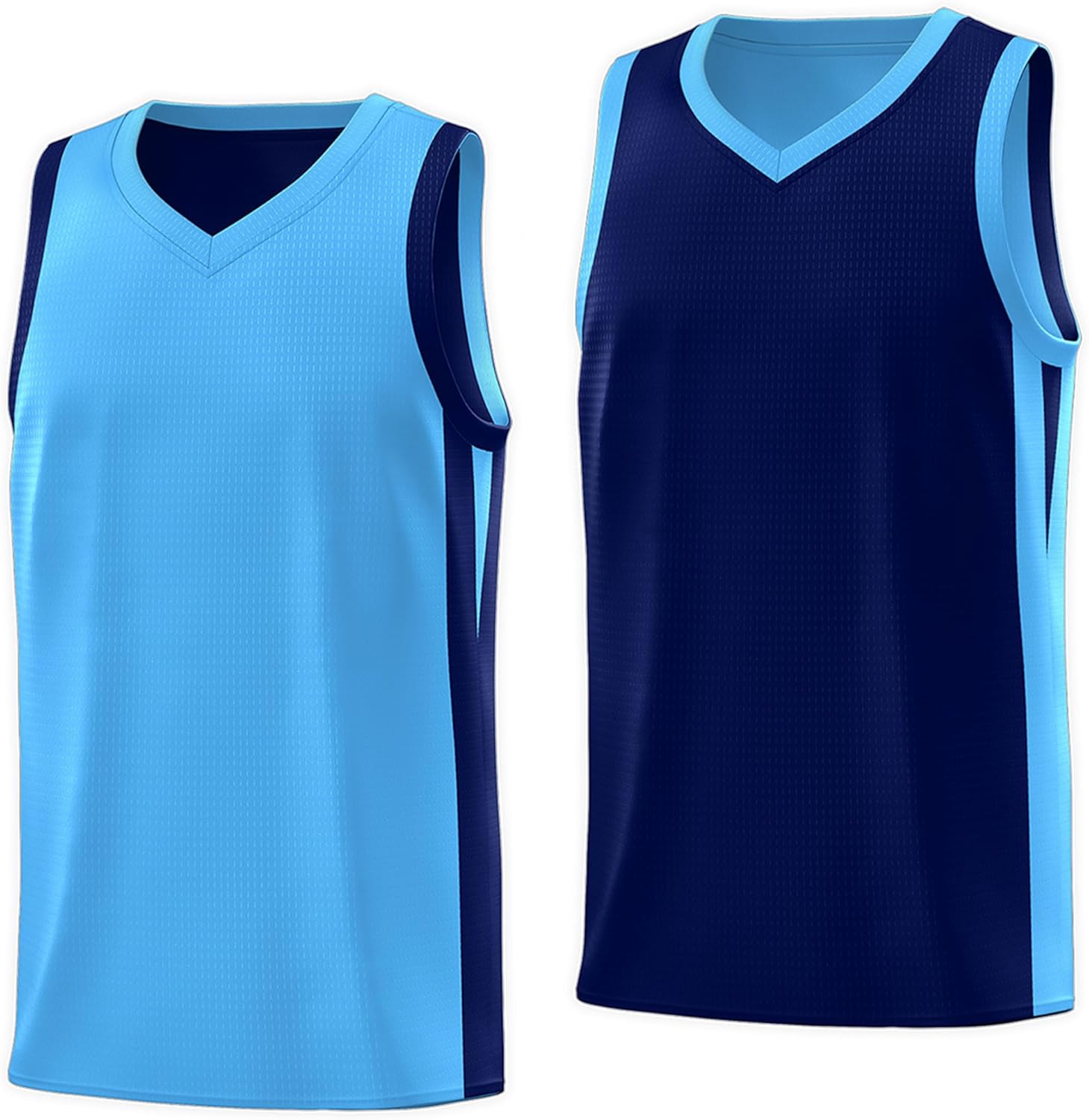 KXK Men's Reversible Basketball Jersey Plain Athletic Sleeveless Tank Top Basketball Shirt Practice Team Uniform - Image 12