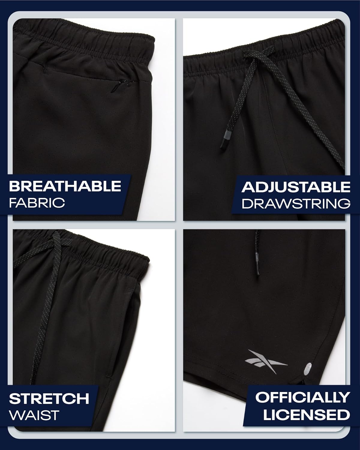 Reebok Boys Shorts - 2 in 1 Basketball Shorts with Compression Liner and Pockets - Gym and Running Boys Athletic Shorts - Image 3