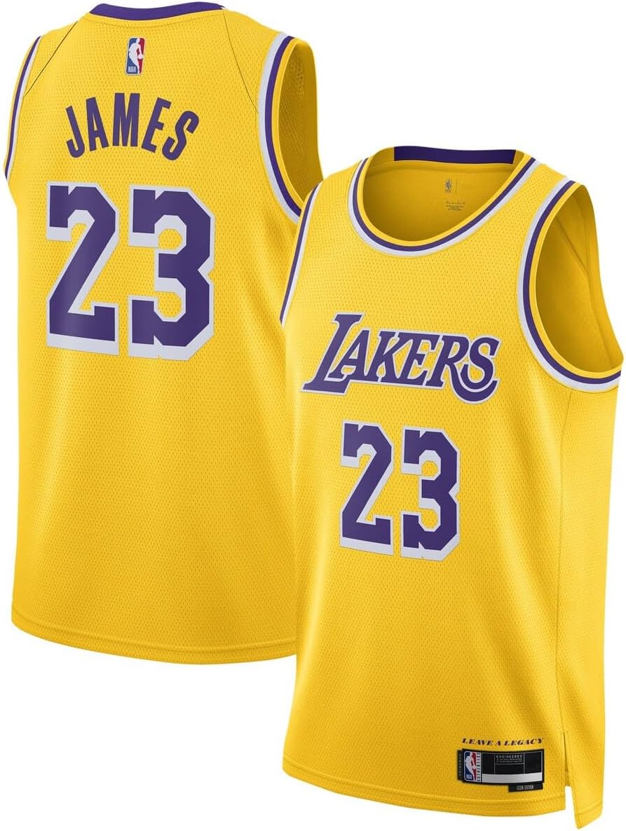 Lebron James Los Angeles Lakers NBA Kids Youth 8-20 Yellow Gold Icon Edition Swingman Jersey