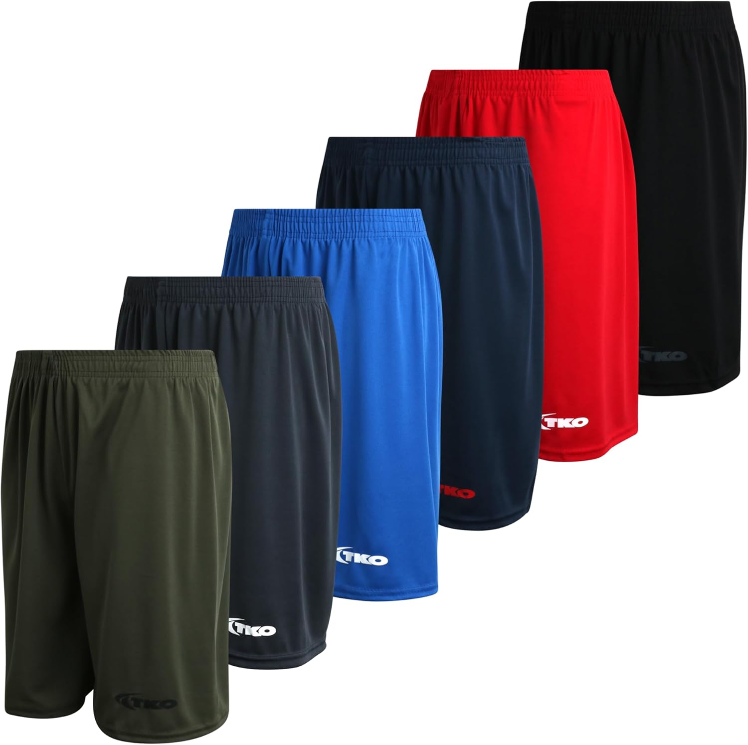 TKO Boys' 6-Pack Active Performance Mesh Basketball Shorts - Quick Dry Boys Athletic Shorts (8-16) - Image 7