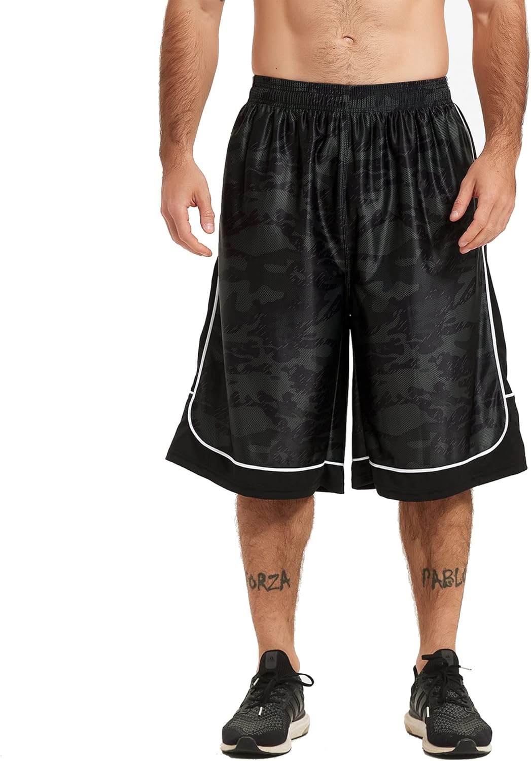 HQUEC Men's 12" Athletic Shorts Long Basketball Workout Shorts Below Knee Loose-Fit with Pockets - Image 9