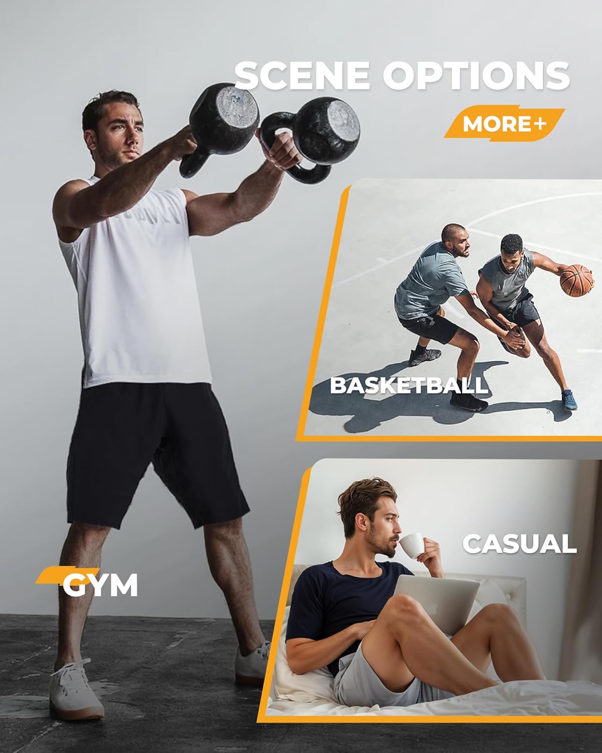 2 Pack Mens Gym Basketball Shorts - Athletic Black Workout Quick Dry Shorts with Pockets for Casual Running - Image 4