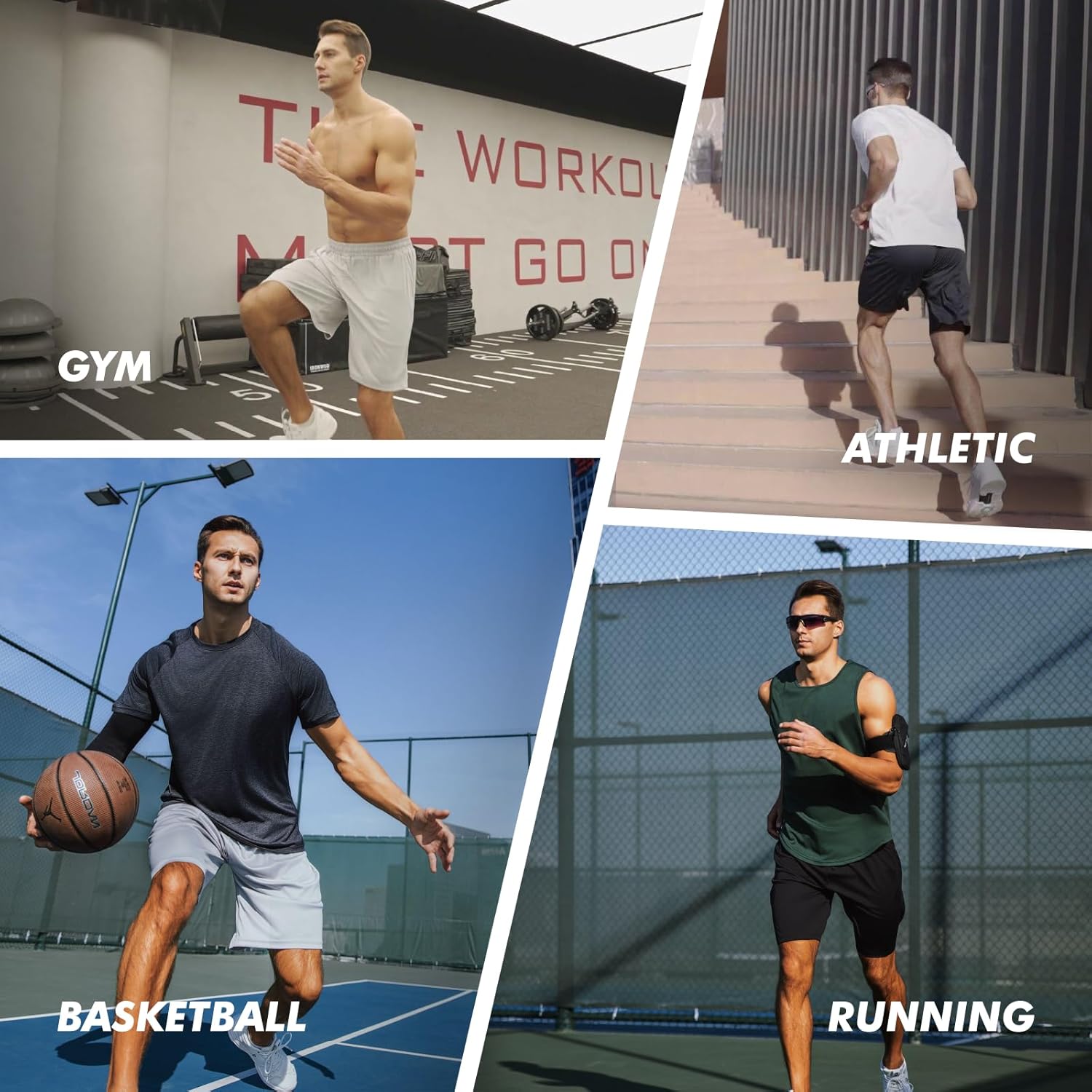 7 Pack Mens Athletic Shorts - Gym Basketball Running Workout Quick Dry Black Shorts with Pockets for Casual Performance - Image 4