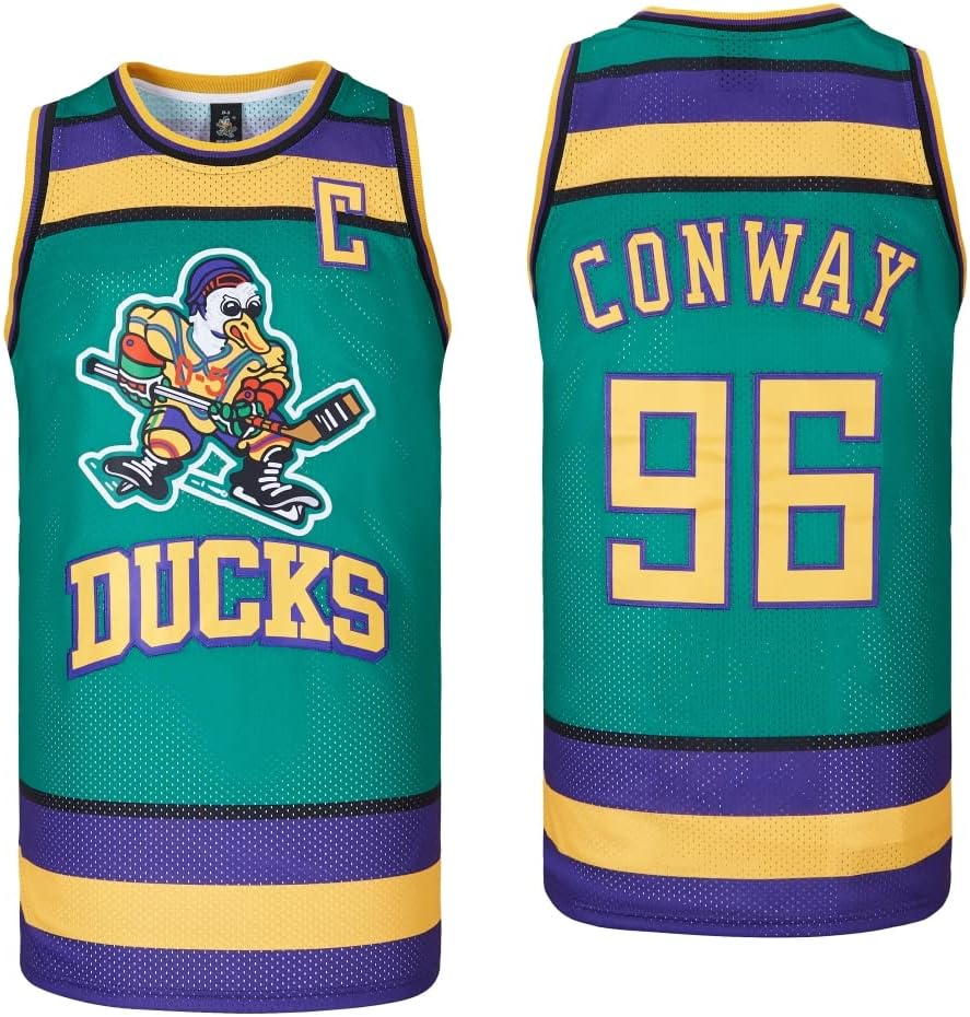 Men Mighty Ducks Jersey #33 Goldberg #66 Bombay #96 Conway #99 Banks Jersey,Basketball Jersey for Men S-XXXL - Image 10