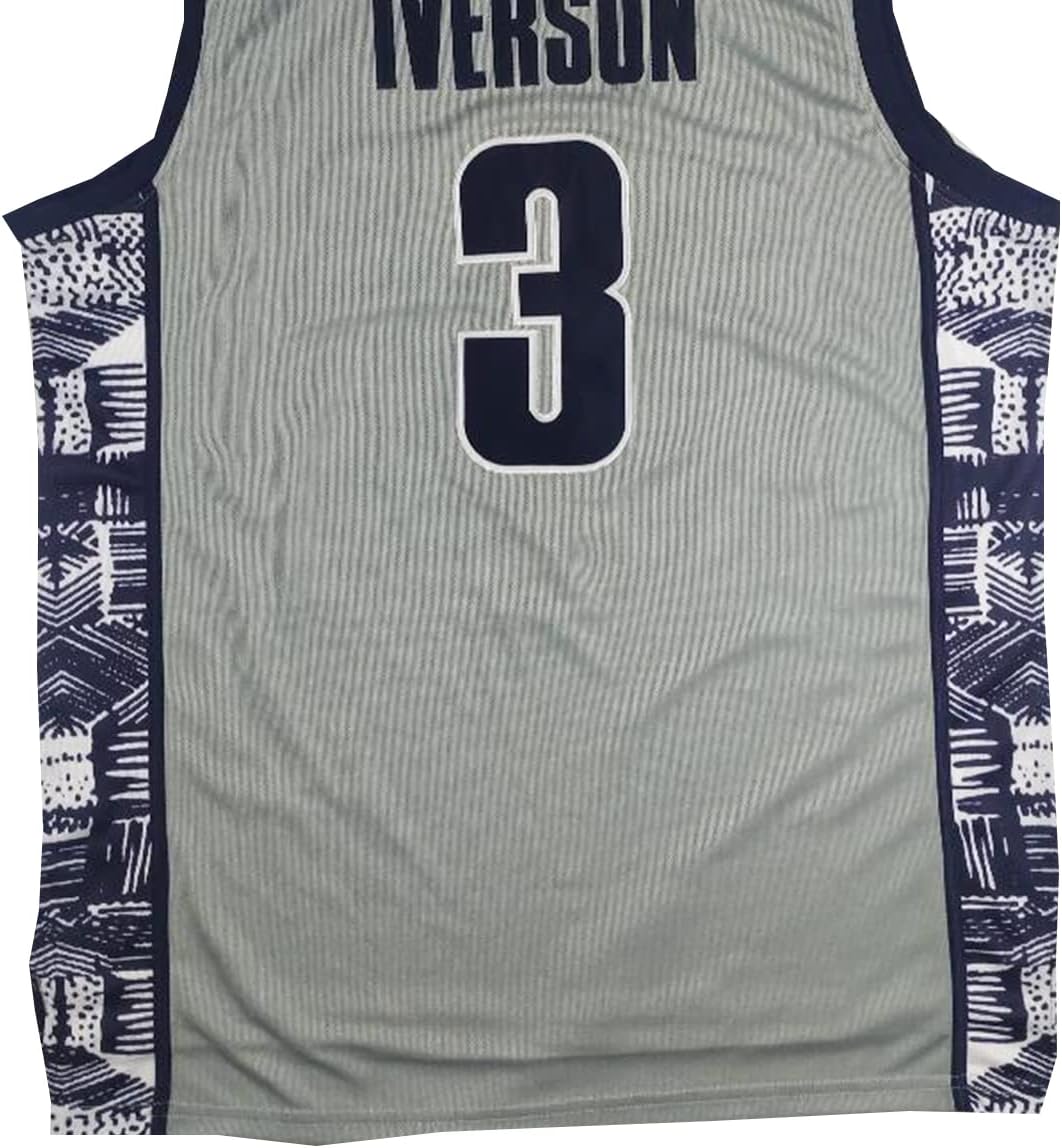 Men's #3 Ivenson Basketball Jersey S-XXXL Gray, 90s Hip Hop Clothing,Stitched Letters and Numbers - Image 2