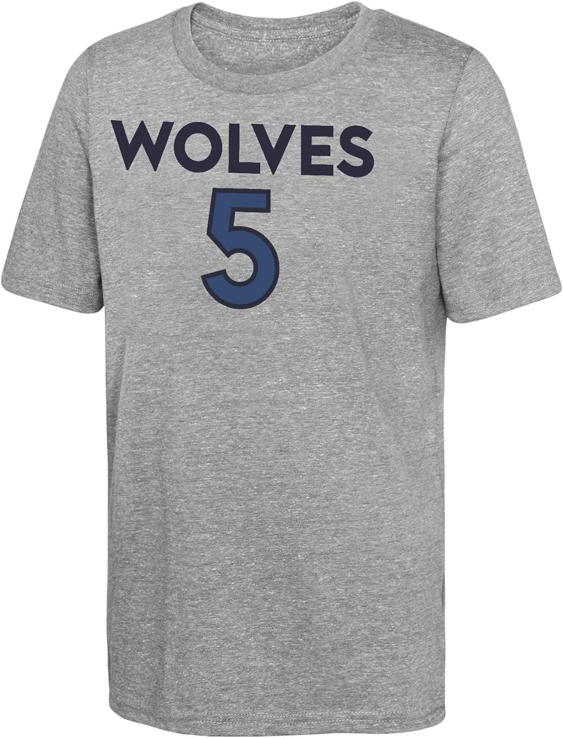 Anthony Edwards Minnesota Timberwolves NBA Kids Youth 8-20 Heather Grey Alternate Performance Jersey T-Shirt - Image 2