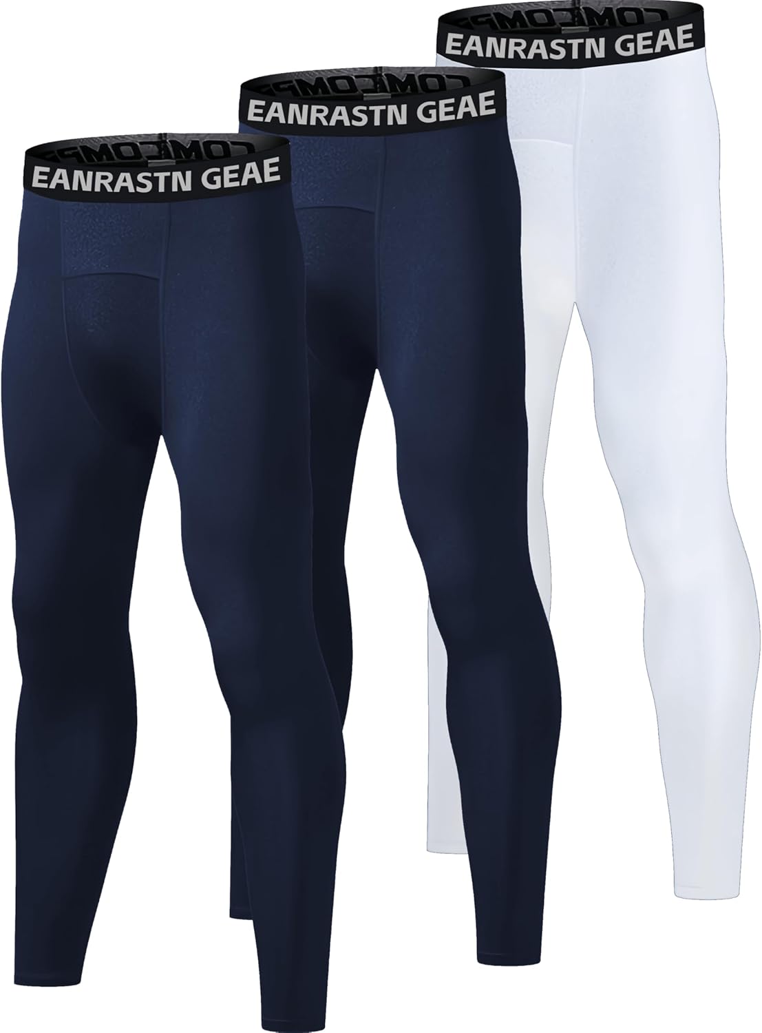 3 Pack Boys' Youth Compression Leggings Pants Tights Athletic Base Layer for Running Hockey Basketball - Image 8