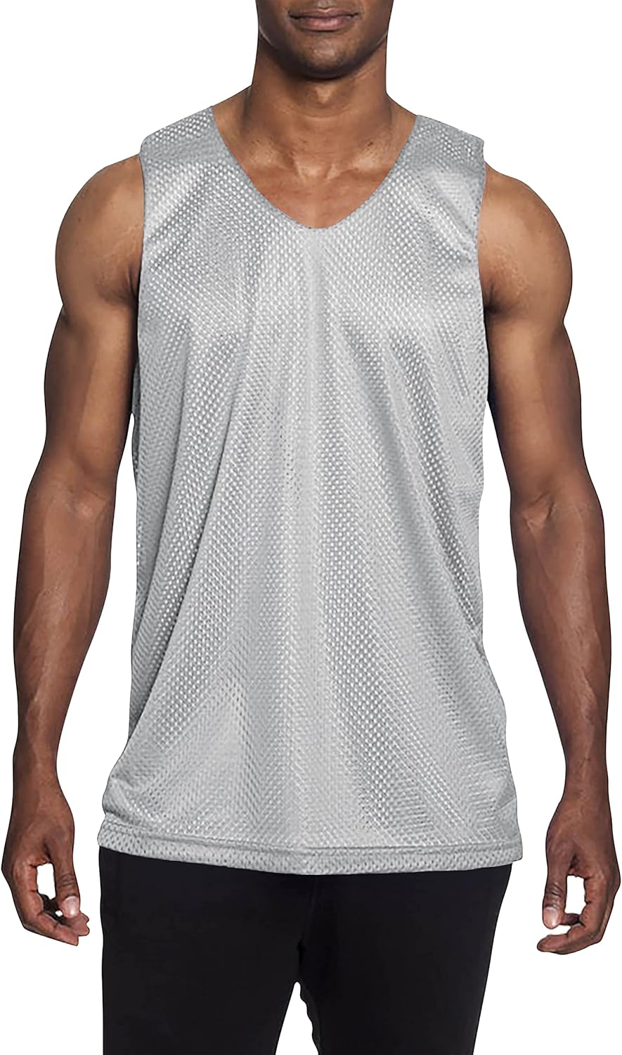 Mens Reversible Basketball Jersey Premium Moisture Wicking Mesh Tank Top - Image 7