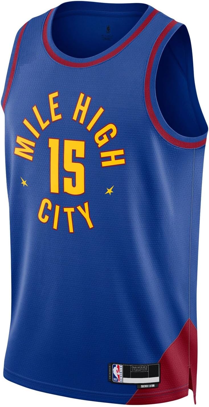 Outerstuff Nikola Jokic Denver Nuggets NBA Kids Youth 8-20 Blue Statement Edition Swingman Jersey - Image 2