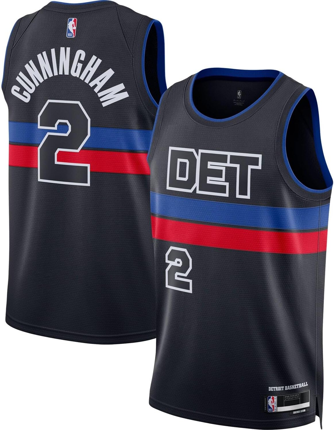 Outerstuff Cade Cunningham Detroit Pistons NBA Kids Youth 8-20 Black Statement Edition Swingman Jersey