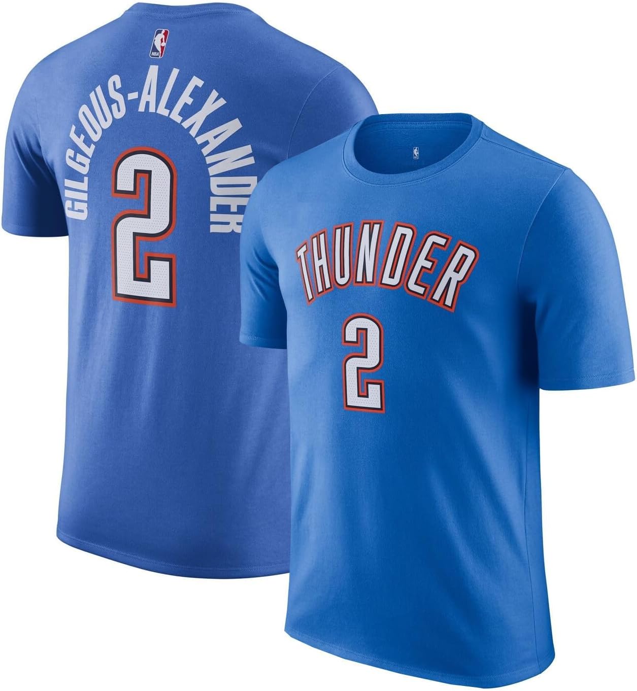 Shai Gilgeous-Alexander Oklahoma City Thunder NBA Kids Youth 4-20 Blue Icon Edition Performance Jersey T-Shirt