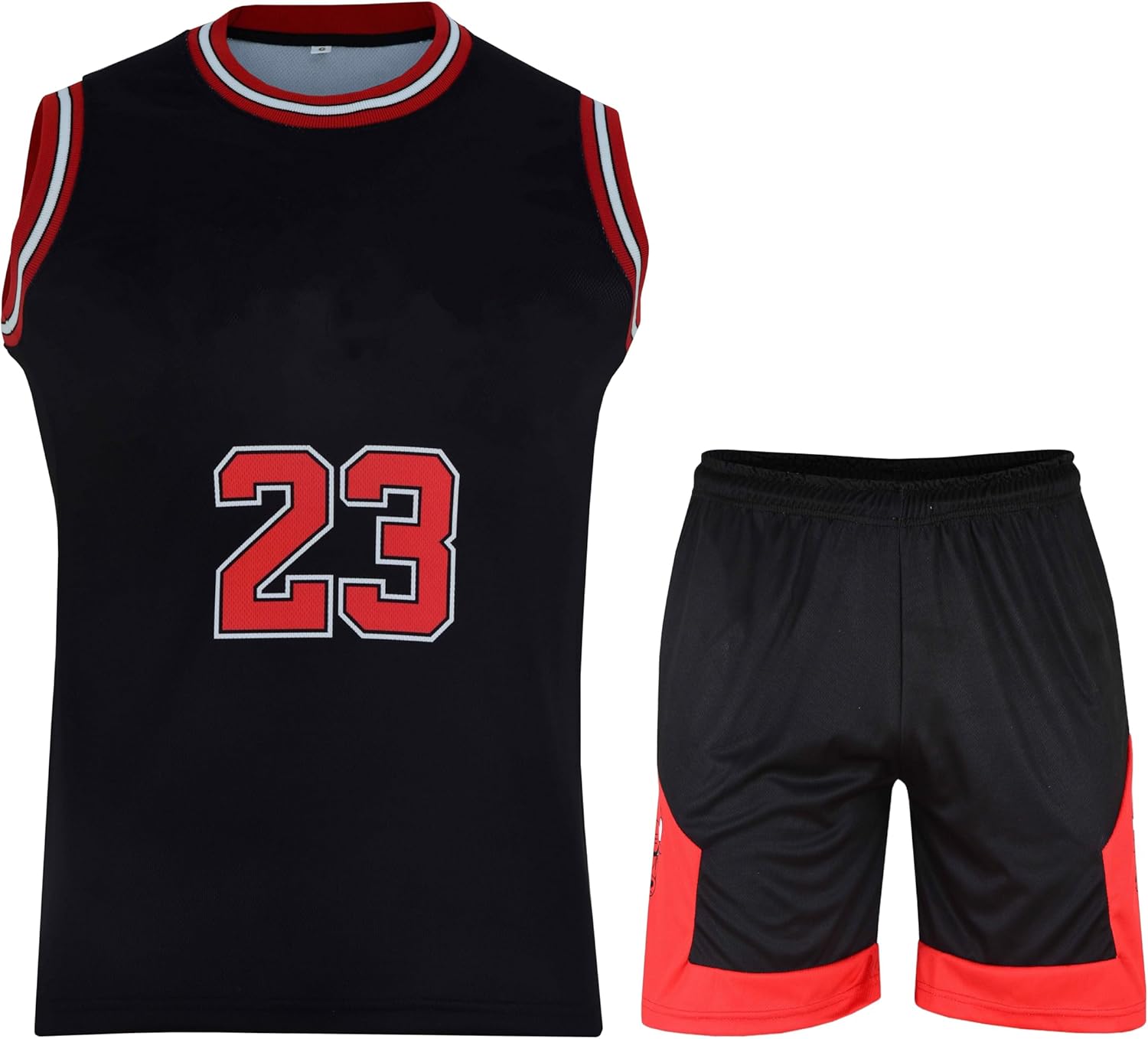 Basketball Jersey for Boys/Men 2 Piece Basketball Uniform Adult Sleeveless Kit Lightweight Set - Image 3