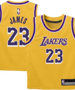 Lebron James Los Angeles Lakers NBA Kids Toddler 2-4 Yellow Gold Icon Edition Player Jersey