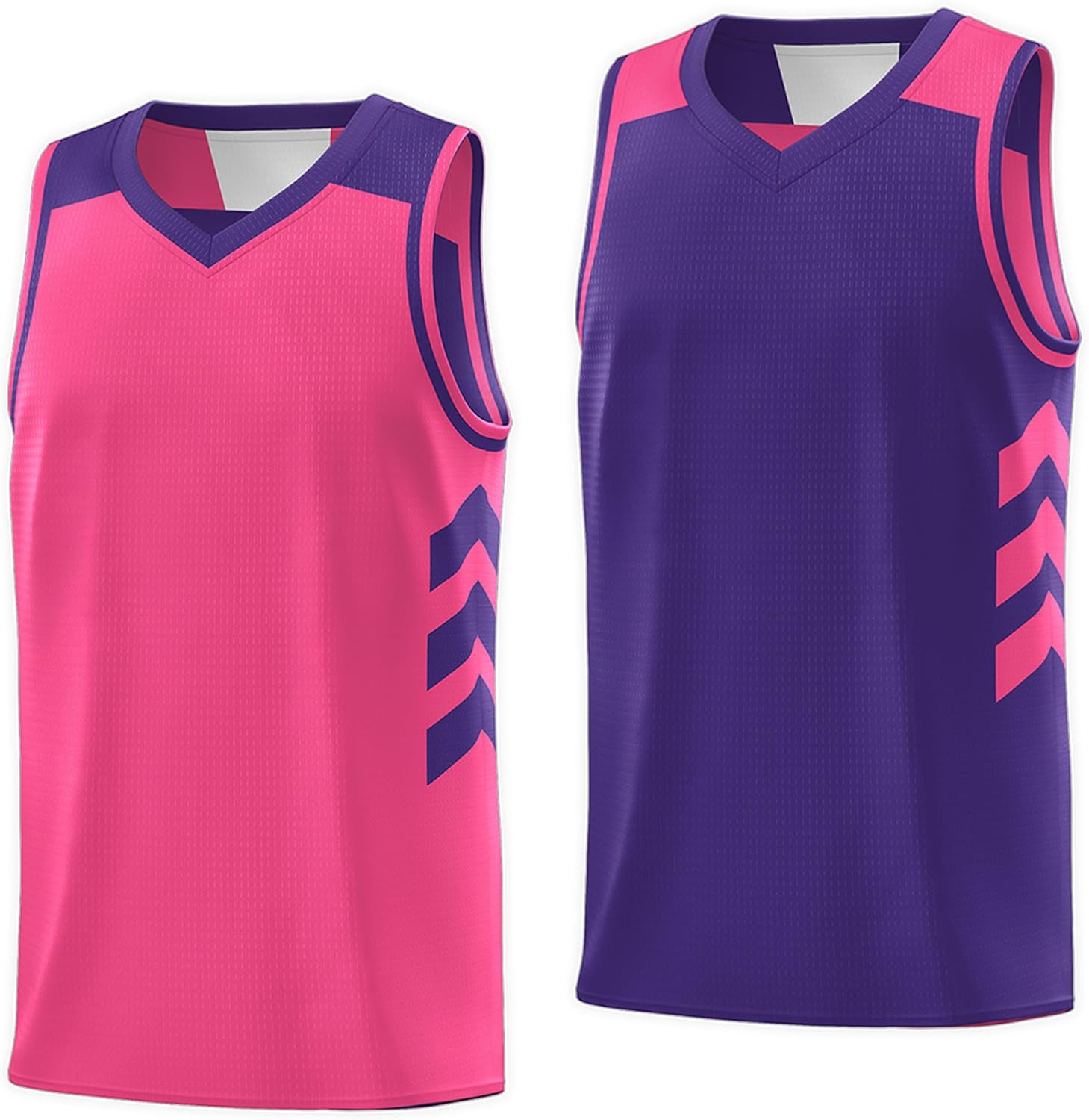 KXK Blank Youth Reversible Basketball Jersey,Sports Athletic Practice Basketball Shirt Clothing for Boys Girls