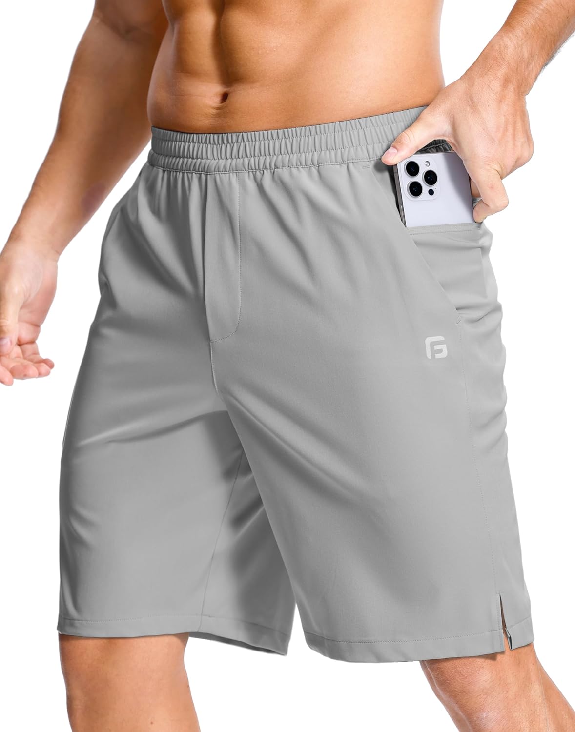 GGJ Men's Lightweight Athletic Shorts with Zipper Pockets 7"/5"/9" Gym Workout Running Quick Dry Tennis Shorts for Men - Image 40