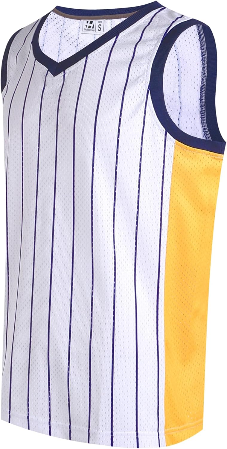 Pullonsy Men's Mesh Athletic Basketball Jersey V-Neck Hip Hop Sports Shirts Fans Tank Top - Image 13