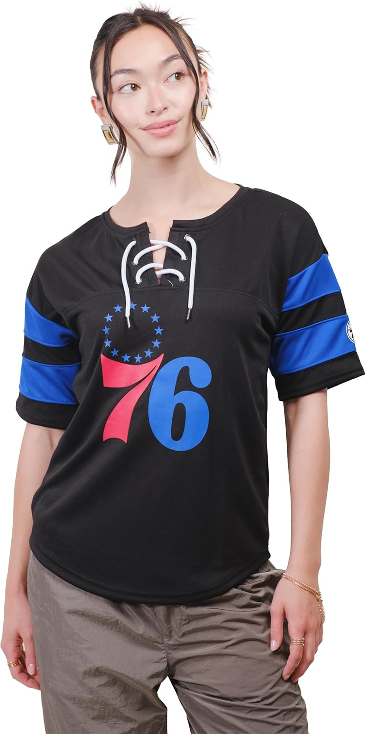 Ultra Game Women's NBA Official Super Soft Mesh Lace-up Jersey Shirt - Image 7