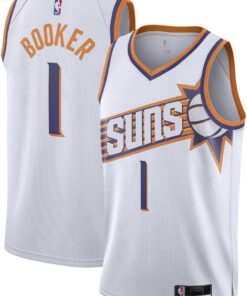 Devin Booker Phoenix Suns NBA Kids Youth 8-20 Association Edition White Swingman Jersey