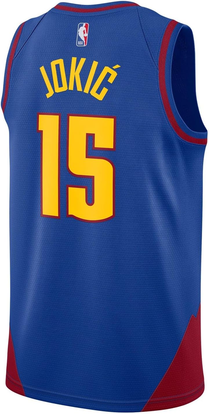 Outerstuff Nikola Jokic Denver Nuggets NBA Kids Youth 8-20 Blue Statement Edition Swingman Jersey - Image 3