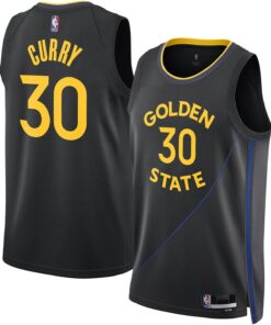 Stephen Curry Golden State Warriors NBA Kids Youth 8-20 Black Statement Edition Swingman Jersey