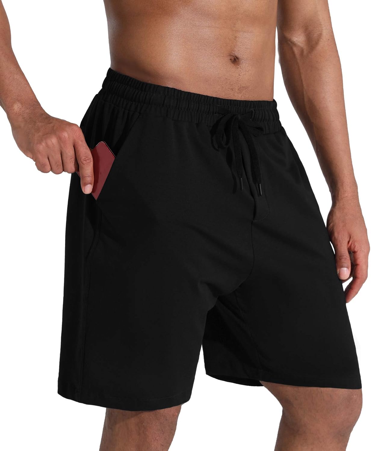 Men's Lounge Shorts with Deep Pockets Loose-fit Jersey Shorts for Running,Workout,Training, Basketball - Image 7