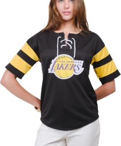 Ultra Game Women's NBA Official Super Soft Mesh Lace-up Jersey Shirt