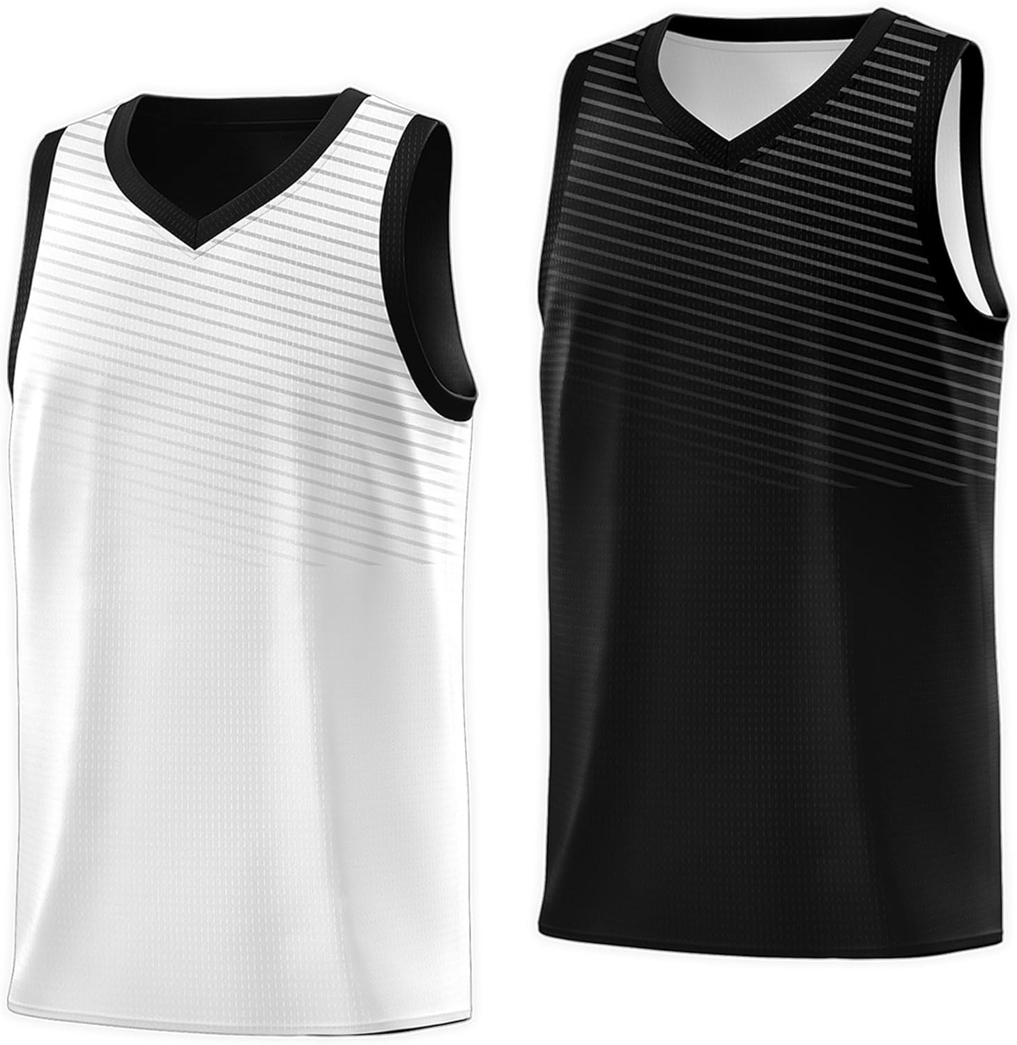 KXK Men's Reversible Basketball Jersey Plain Athletic Sleeveless Tank Top Basketball Shirt Practice Team Uniform - Image 15