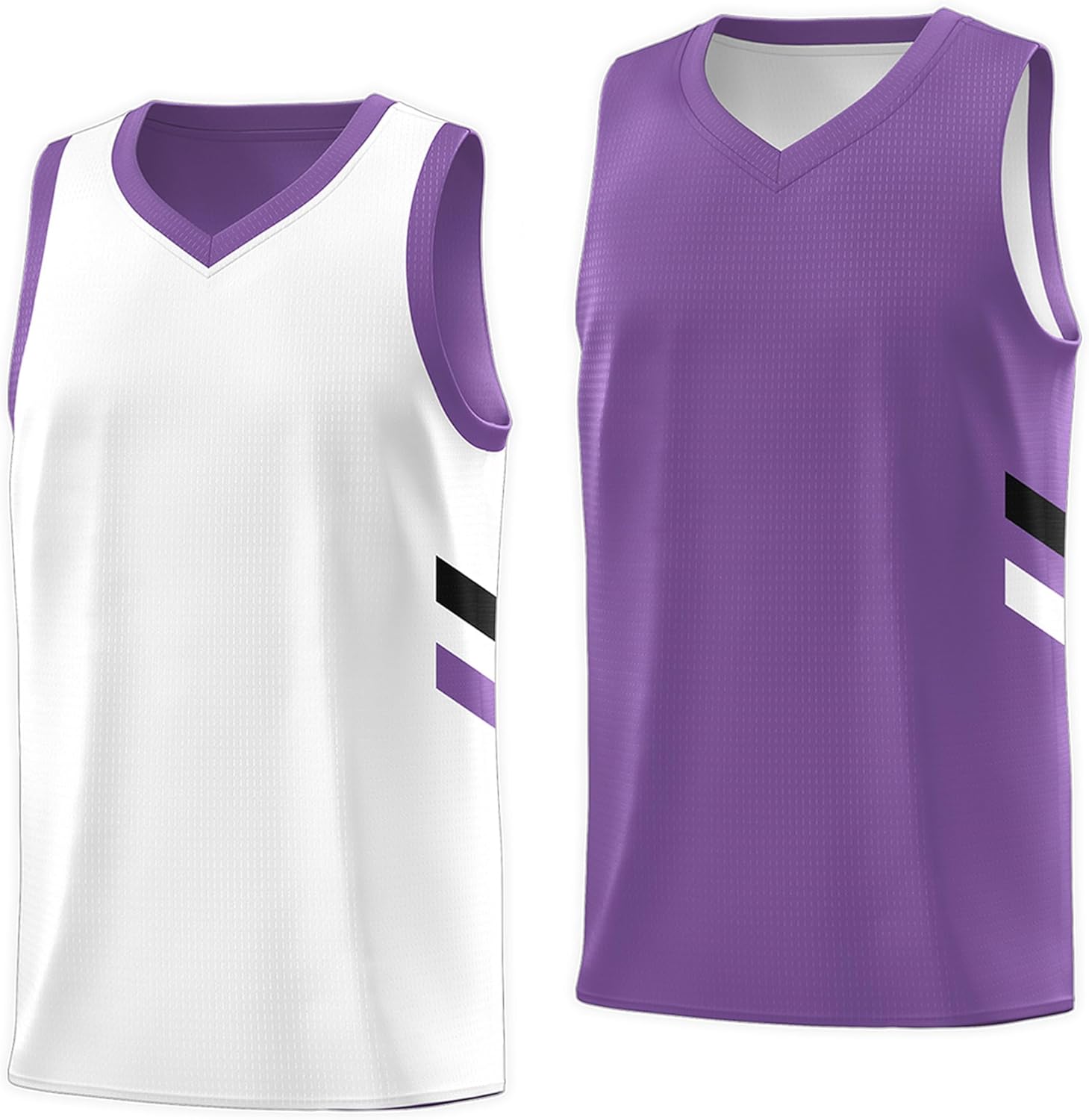 KXK Blank Youth Reversible Basketball Jersey,Sports Athletic Practice Basketball Shirt Clothing for Boys Girls - Image 13