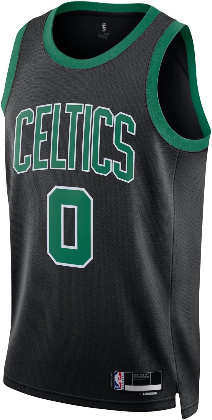 Outerstuff Jayson Tatum Boston Celtics NBA Kids Youth 8-20 Black Statement Edition Swingman Jersey - Image 2