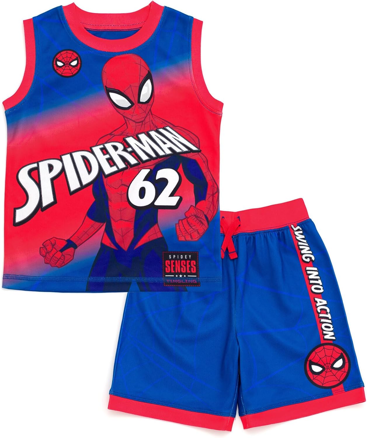 Marvel Spider-Man Miles Morales Hulk Mesh Jersey Tank Top Shirt and Basketball Shorts Toddler to Big Kid Sizes (2T - 18-20) - Image 8