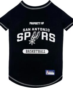 Pets First NBA Licensed Hoodies & T-shirt for Dogs & Cats, SAN Antonio Spurs, Medium