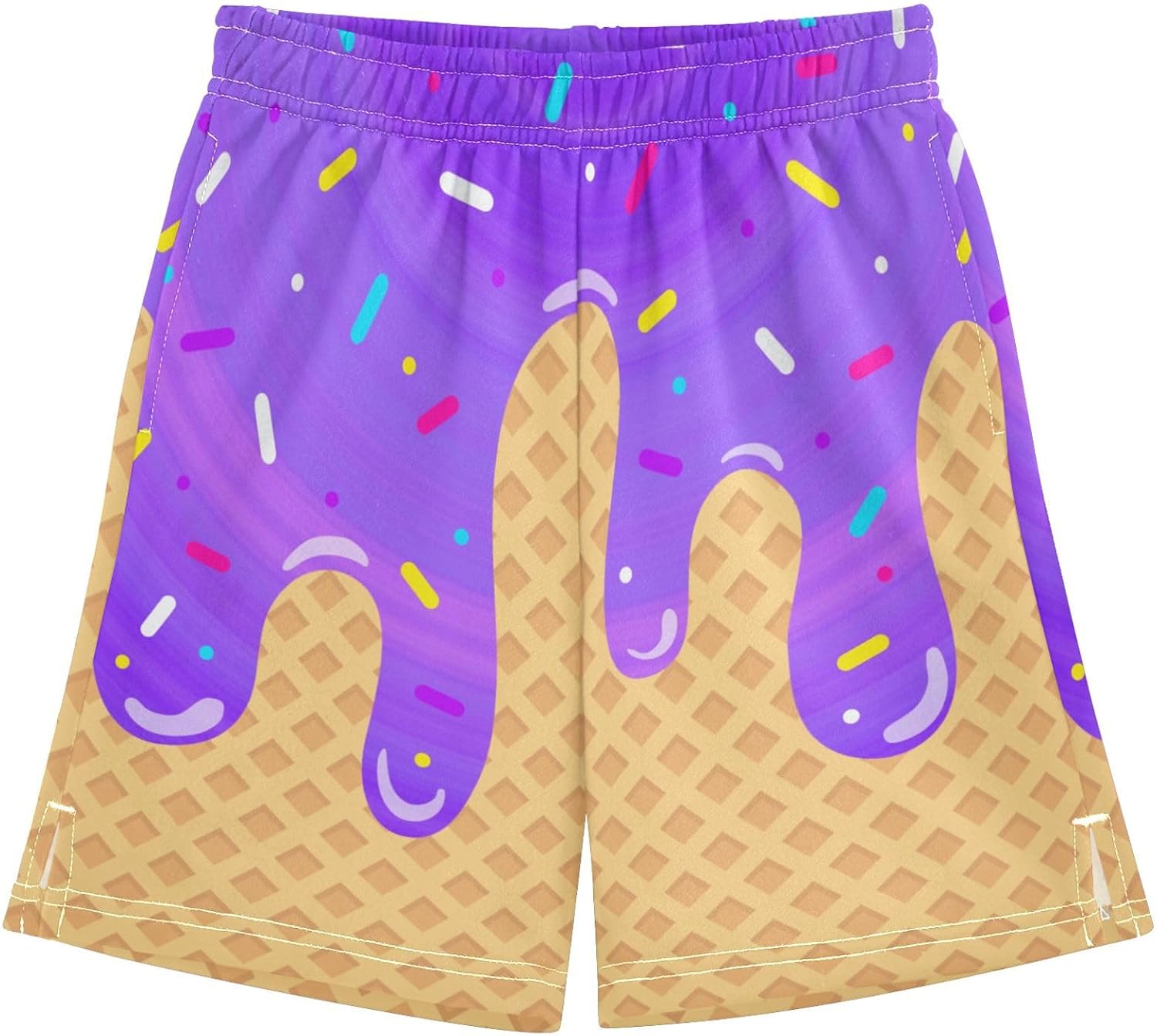 Boys Athletic Shorts Basketball Shorts Ice Cream Hiking Gym Shorts with Pocket for Outdoor Activity 7-15Y - Image 39