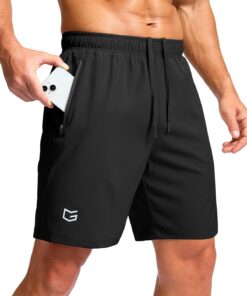G Gradual Men's Athletic Running Shorts with Zipper Pockets Quick Dry 7"/ 5"/ 9" Workout Gym Shorts for Basketball Hiking
