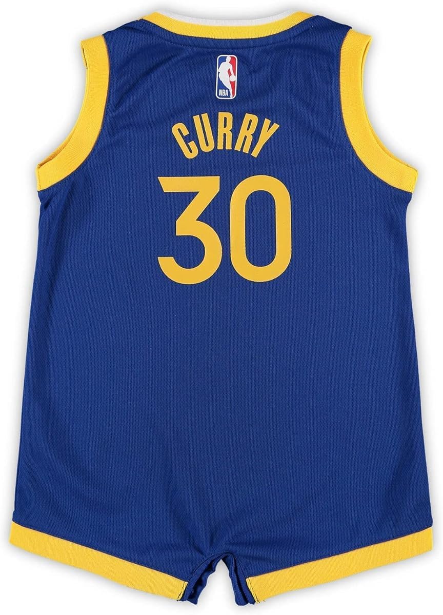 Stephen Curry Golden State Warriors NBA Infants 12-24 Months Blue Icon Edition Romper Creeper Player Jersey - Image 3