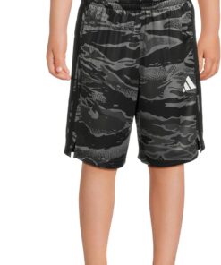 adidas Boys AOP Tiger Camo 3-Stripe Short