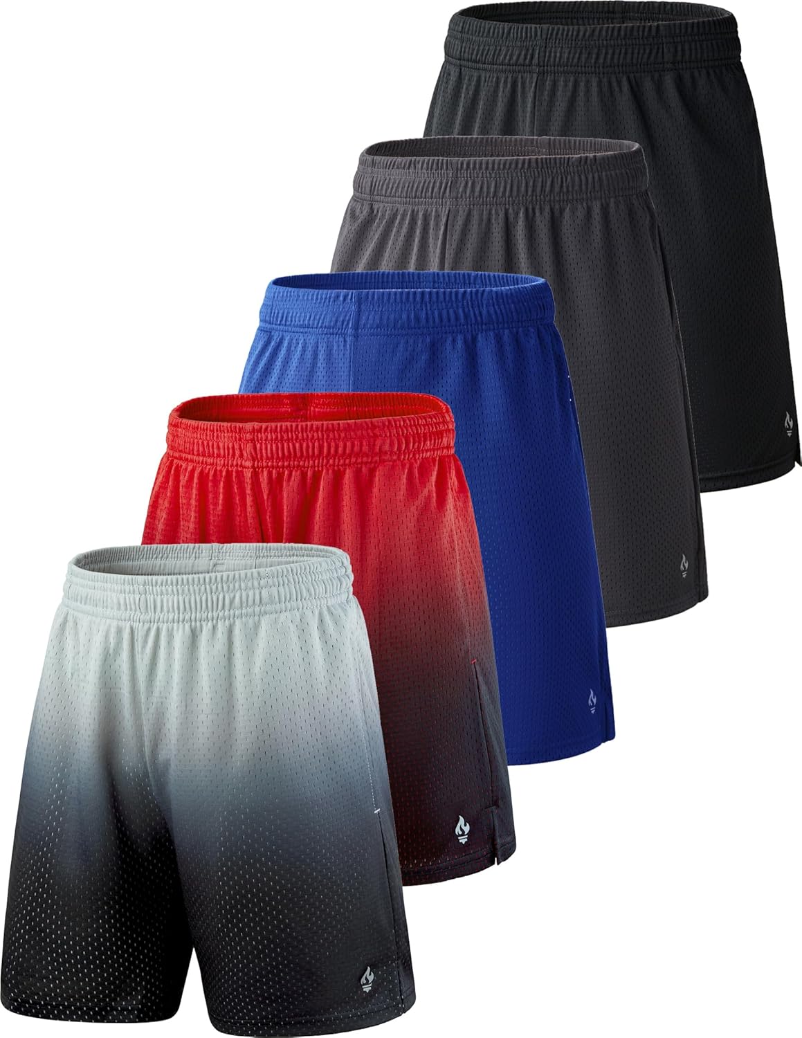 5 Pack Boys Athletic Shorts Mesh Basketball Youth Apparel Kids Sports Active Gear with Pockets - Image 7