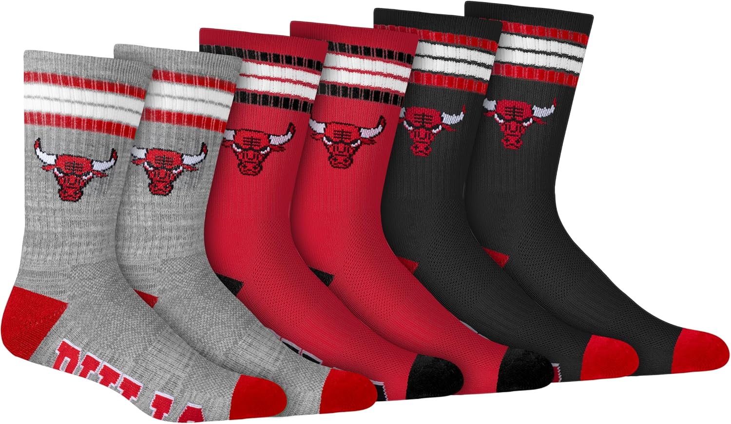 Ultra Game Men's NBA Official Athletic Cushioned Secure Fit Team Crew Socks – 3 Pack - Image 12