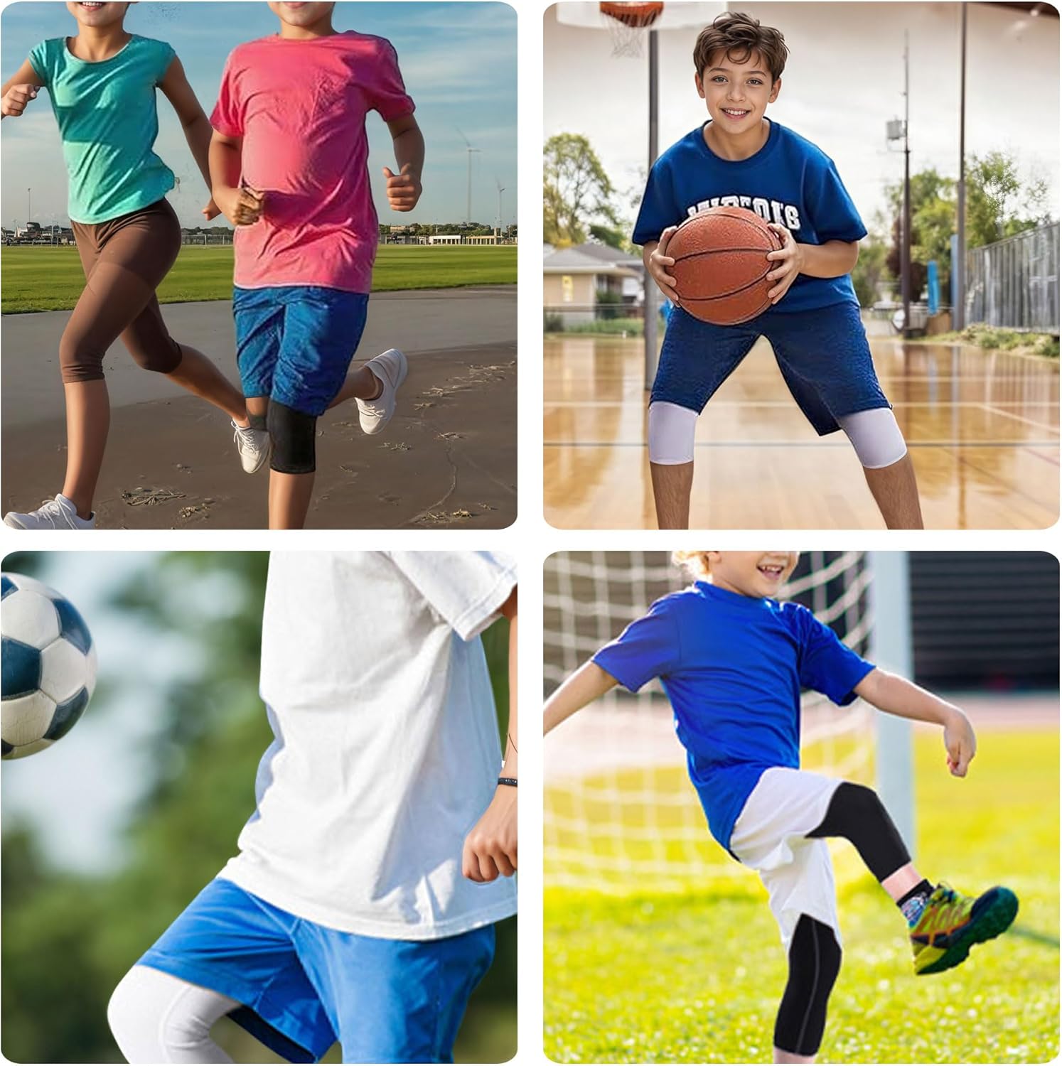 LANBAOSI Youth Boys 3/4 Compression Pants Basketball Tights Sports Capris Leggings Running Base Layer - Image 6