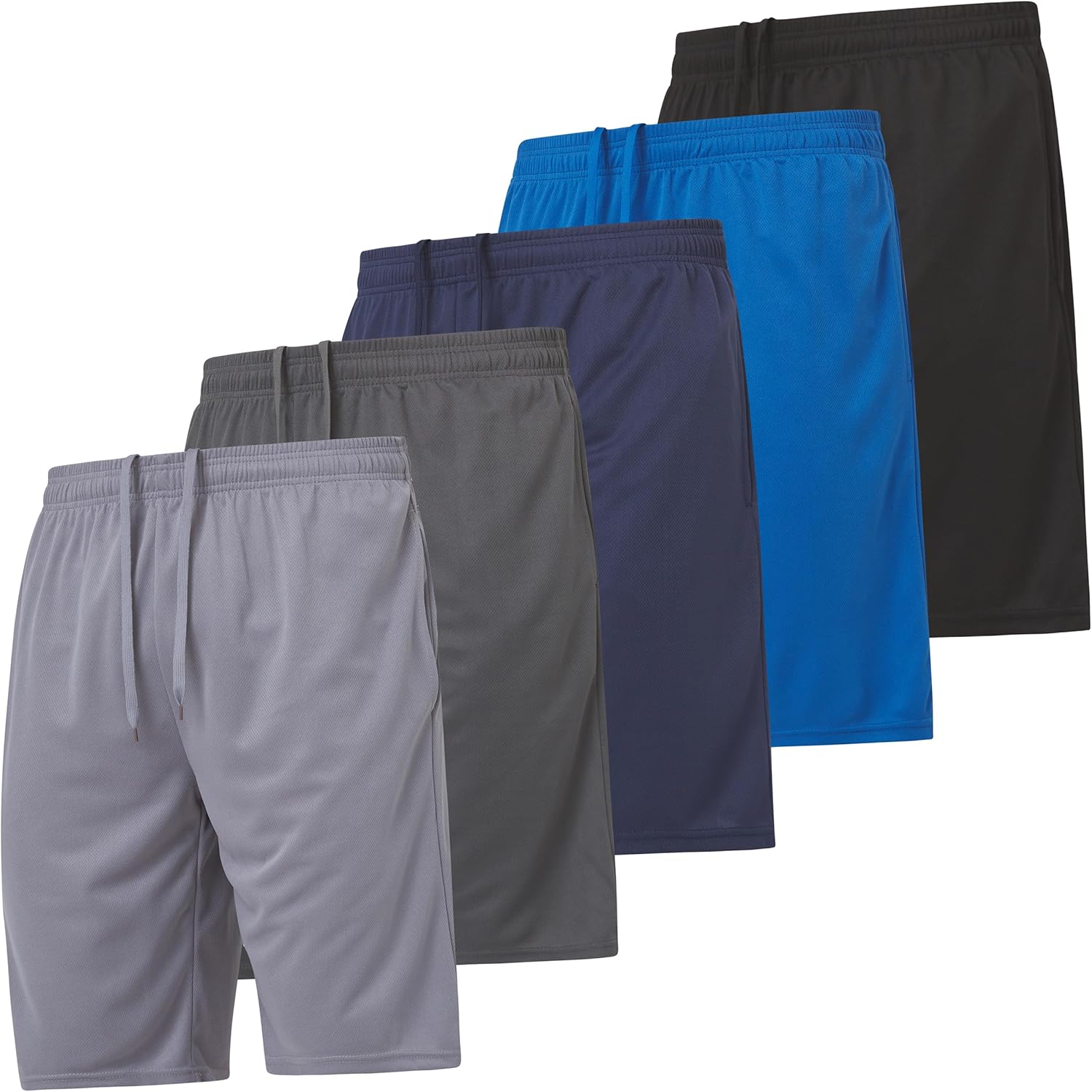 Ultra Performance 5 Pack Mens Shorts, Athletic Gym Shorts Workout Basketball Shorts for Men, SM - 5X - Image 11