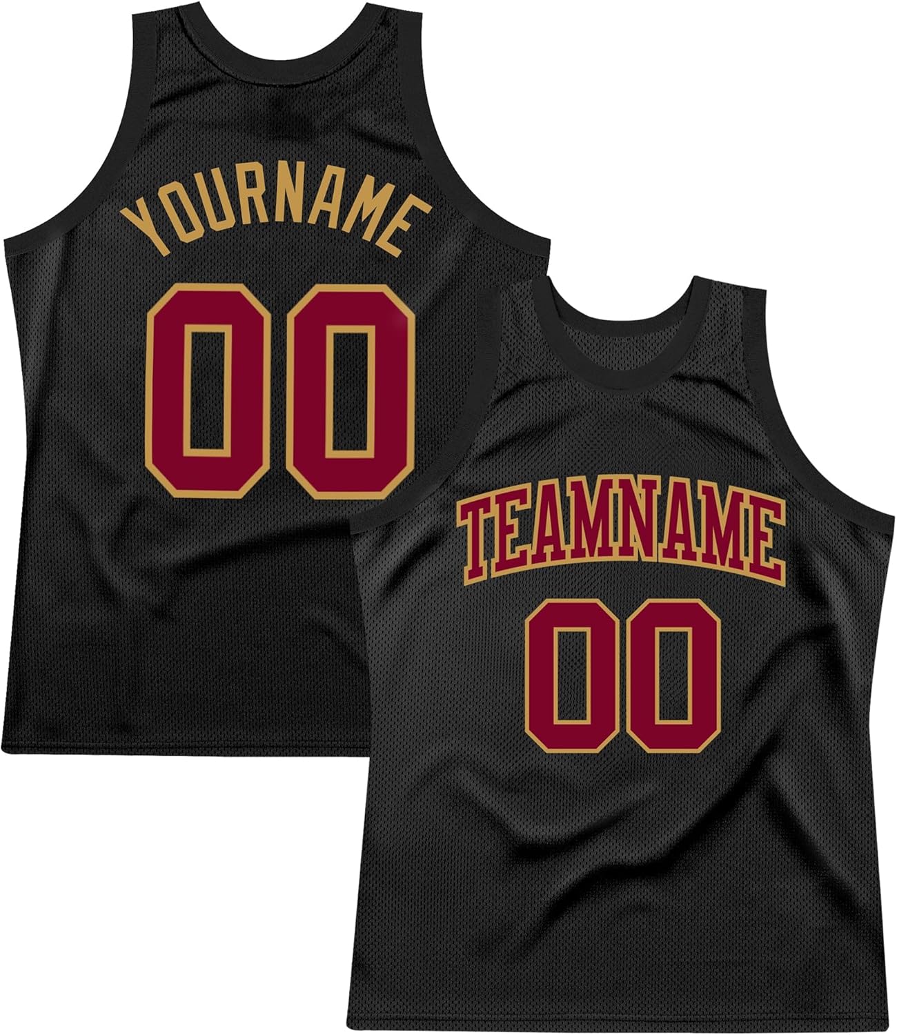 Custom Name Team Name Number Black Old Gold-Teal Authentic Throwback Basketball Jersey, Personalized Basketball Jersey - Image 8