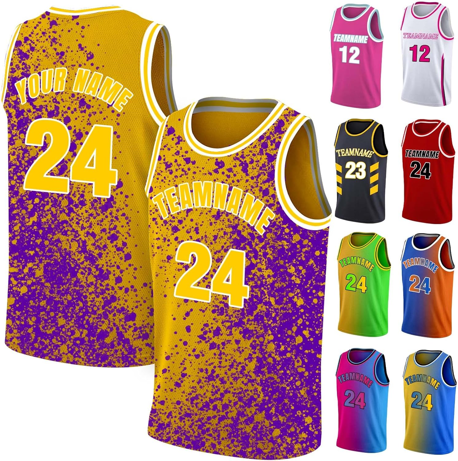 Custom Basketball Jersey Team Name Number Personalized Practice Shirt for Men Youth Kids Boys College University, S~4XL - Image 14