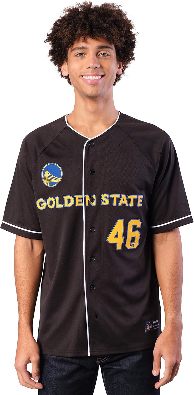 Ultra Game NBA Mens Mesh Button Down Baseball Jersey Tee Shirt - Image 13