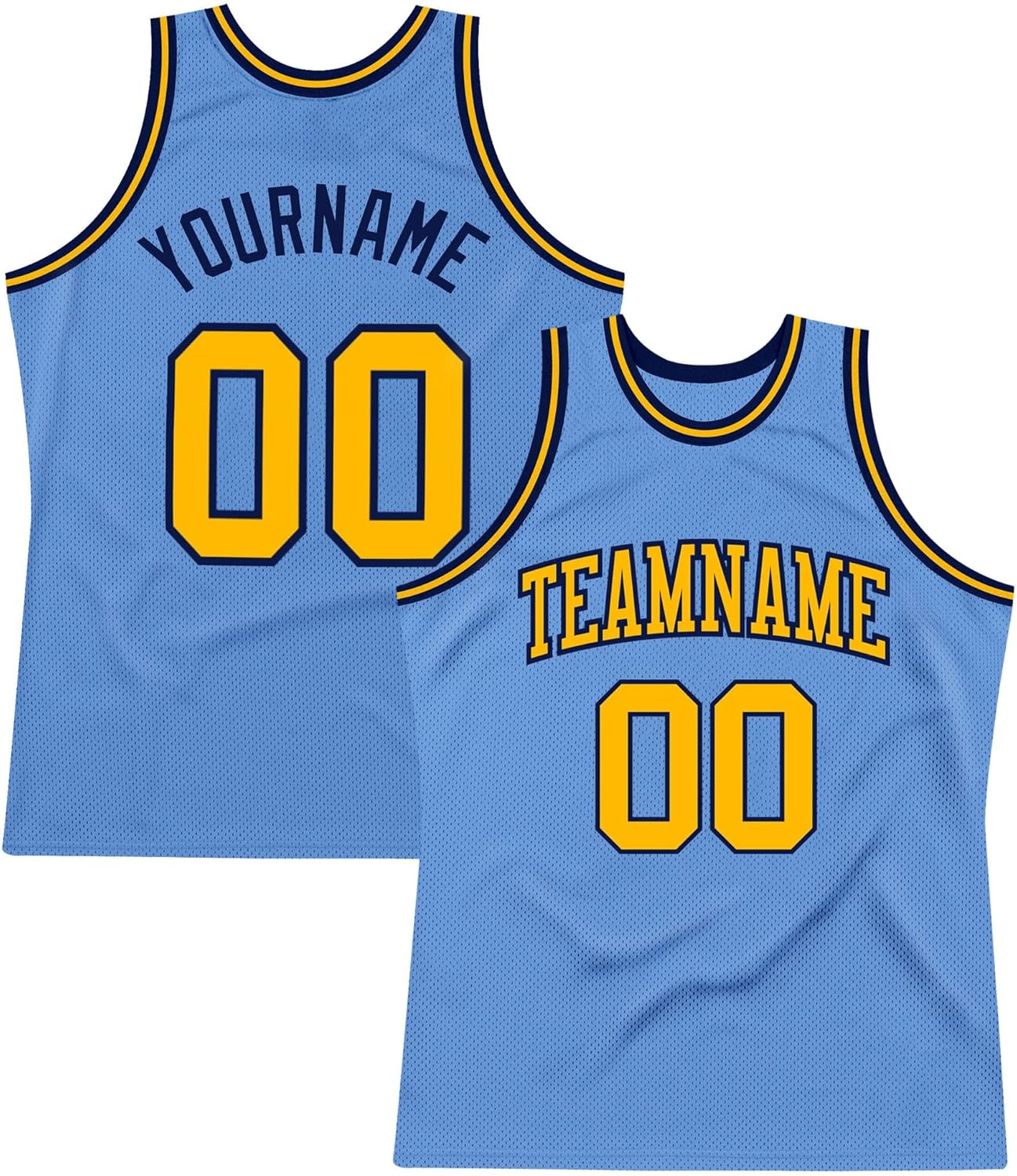 Custom Name Team Name Number Blue Blue-Navy Authentic Throwback Basketball Jersey, Personalized Basketball Jersey - Image 19