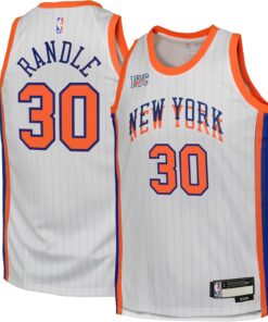Julius Randle New York Knicks NBA Nike Kids Youth 8-20 White City Edition Swingman Jersey