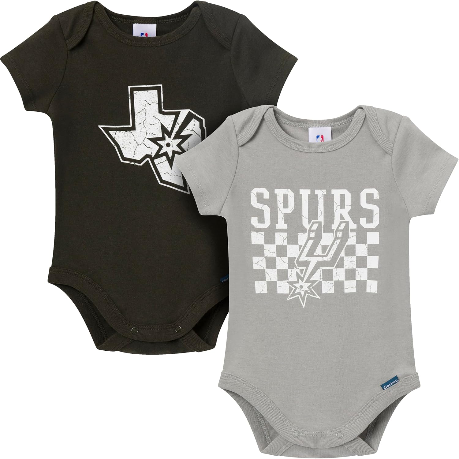 Gerber unisex-baby Nba Team 2 Pack Short Sleeve Onesie Bodysuits - Image 29