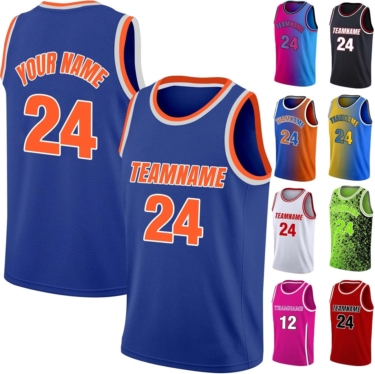 Custom Basketball Jersey Team Name Number Personalized Practice Shirt for Men Youth Kids Boys College University, S~4XL - Image 15