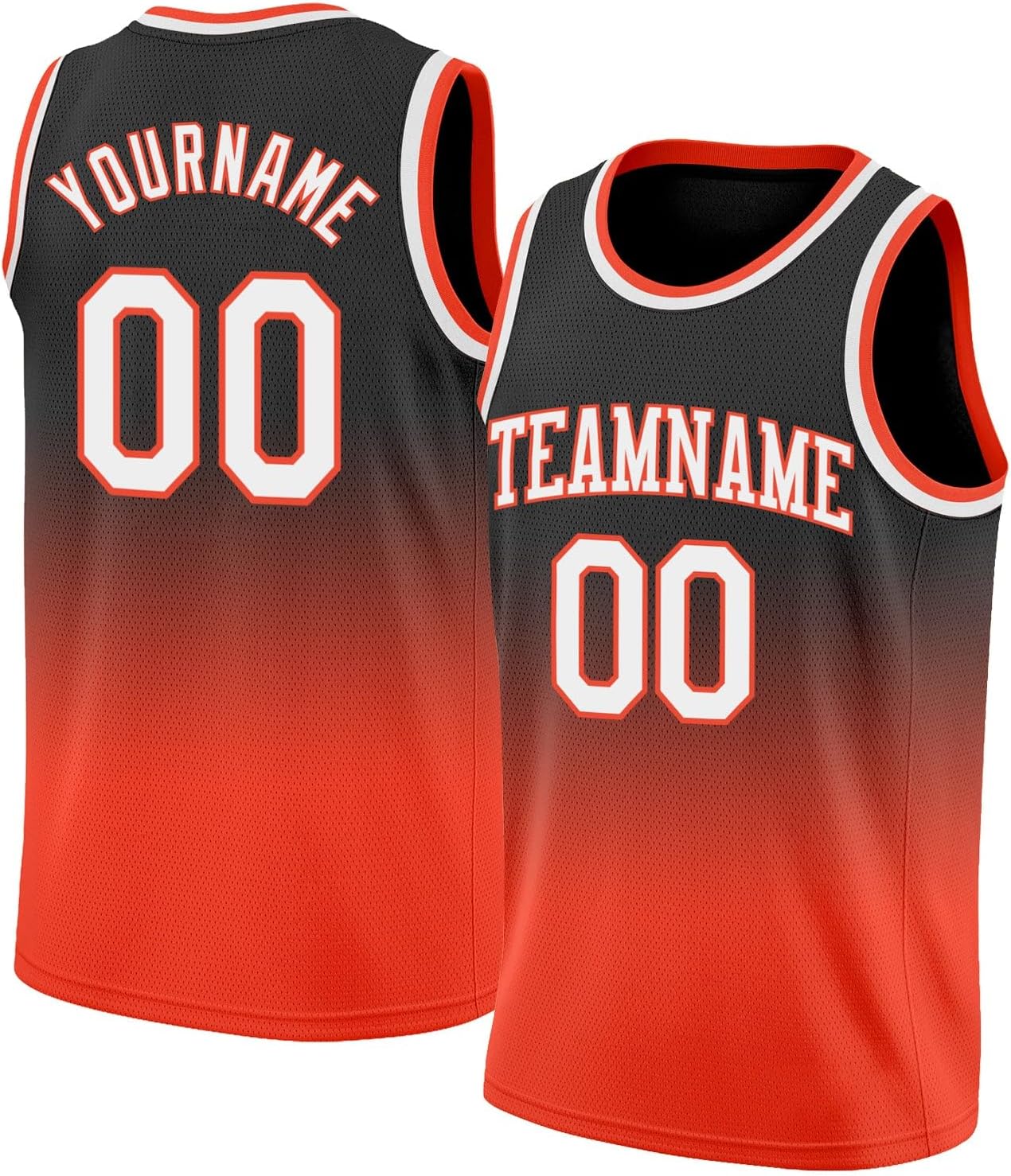 Custom Name Team Name Number Black Blue-Orange Authentic Throwback Basketball Jersey, Personalized Uniform Basketball Shirt - Image 29