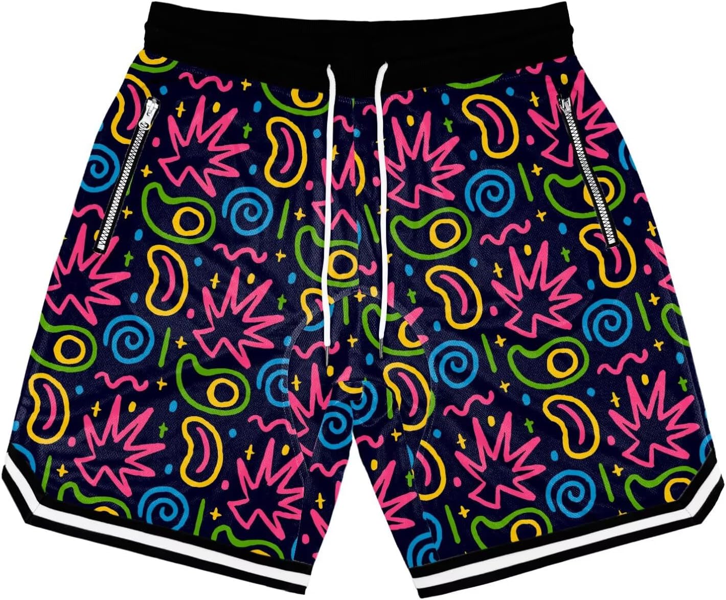 Mens Floral Print Basketball Shorts Lightweight Mesh Gym Shorts Graphic Sports Athletic Drawstring Short - Image 27